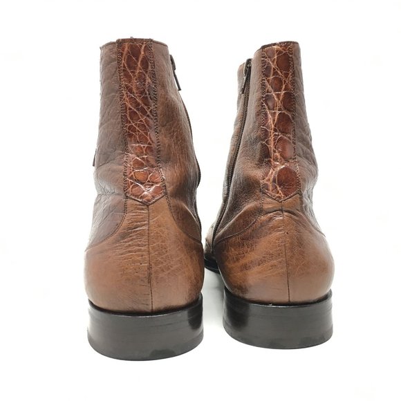 Mezlan Platinum Ankle Boots Size 14 Ostrich Croc main image 4